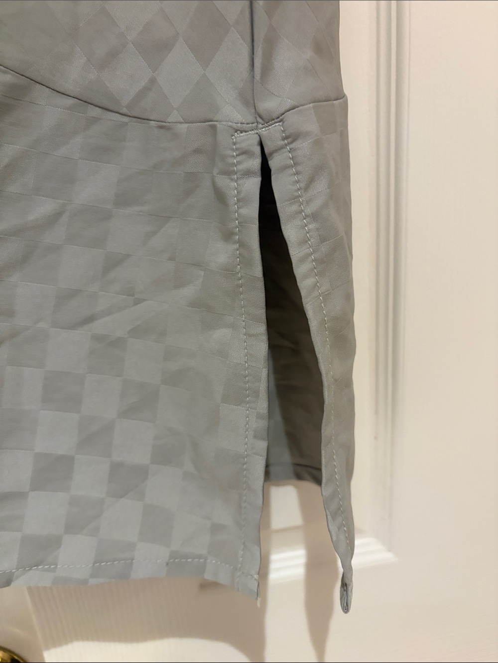 Light Gren Checkered Midi Skirt - Vans - Picture 2 of 5